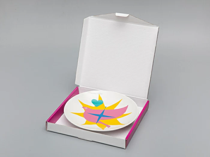 Декоративная тарелка в подарочной упаковке 195 мм, форма Эллипс рисунок Sun bird (Солнечная птица) 2, арт. 81.29504.00.1, 