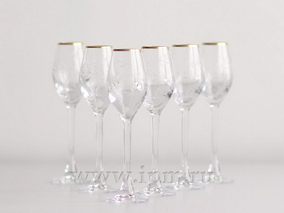 Набор (6 стопок для водки) 60 мл Золотой арт. 14.00012.07