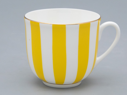 Чашка с блюдцем форма Ландыш рисунок Да и нет (желтый) арт. 81.16678.00.1, 