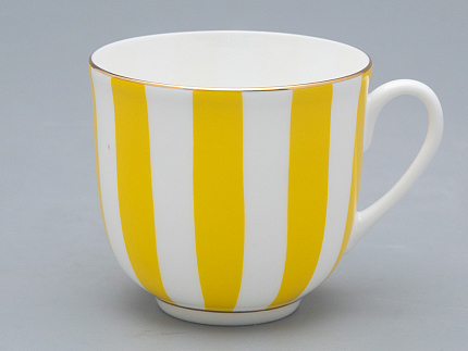 Чашка с блюдцем форма Ландыш рисунок Да и нет (желтый) арт. 81.16678.00.1