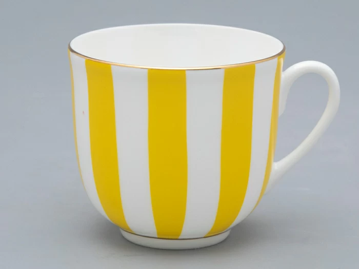 Чашка с блюдцем форма Ландыш рисунок Да и нет (желтый) арт. 81.16678.00.1, 