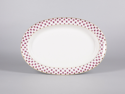 Блюдо овальное Молодежная Сетка-Блюз 2 арт. 80.91551.00.1, 
