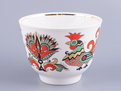 Чашка с блюдцем Подарочная Два петуха 350 мл арт. 81.10642.00.1