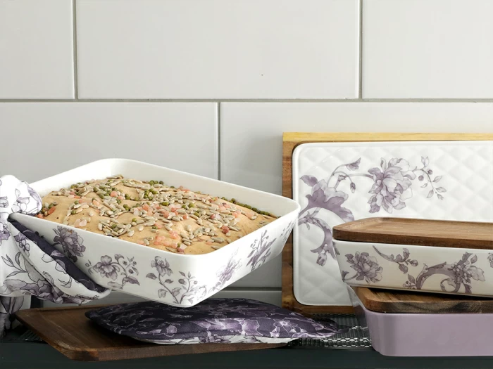 Набор банок с деревянной крышкой (3 предмета) форма Стандартная, рисунок Monplaisir Violet, арт 42.00062.00.1, 