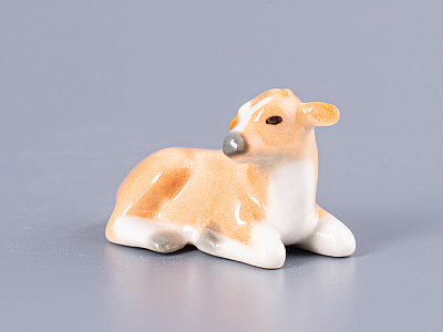 Скульптура форма Бычок-малыш рисунок Рыжий арт. 82.63993.00.1