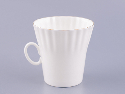 Чашка с блюдцем кофейная 175 мл.,  форма Одуванчик,  рисунок Золотой кантик арт. 81.13552.00.1