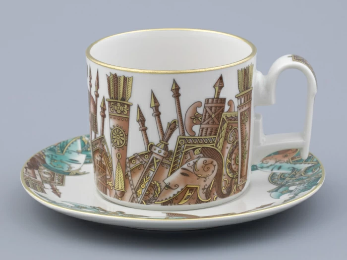 Чашка с блюдцем в подарочной упаковке, форма Охотничий, рисунок Триумф Victoria, арт. 81.32470.00.1, 