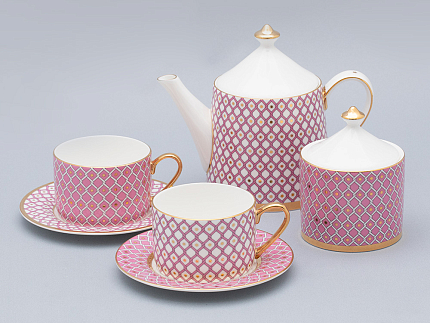 Сервиз чайный 6 предметов на 2 персоны Идиллия, рисунок Астра арт 81.32396.00.1