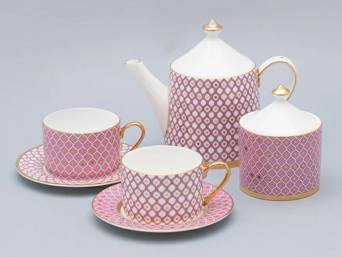 Сервиз чайный 6 предметов на 2 персоны Идиллия, рисунок Астра арт 81.32396.00.1, 