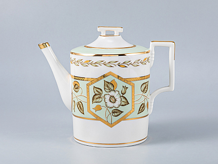 Сервиз чайный форма Гербовая рисунок Нефритовый фон, 6 персон 20 предметов, арт. 81.20900.00.1