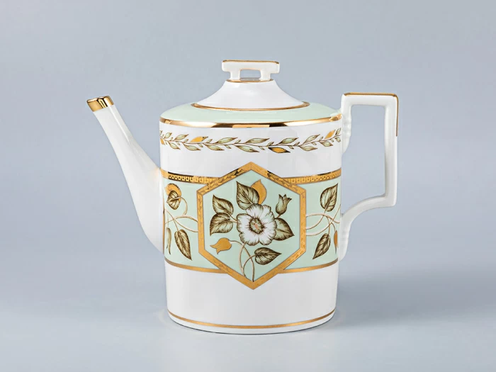 Сервиз чайный форма Гербовая рисунок Нефритовый фон, 6 персон 20 предметов, арт. 81.20900.00.1, 