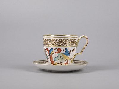 Сервиз чайный форма Александр III рисунок Русский, 6 персон 15 предметов арт. 81.30144.00.1