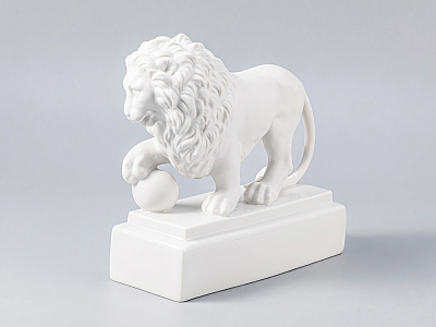 Скульптура Лев Белый арт. 82.63357.00.1