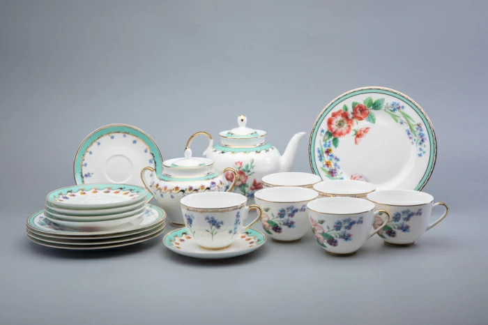 Сервиз чайный форма Весенняя 2 рисунок Улыбка флоры,  6 персон 20 предметов, арт. 81.30750.00.1, 