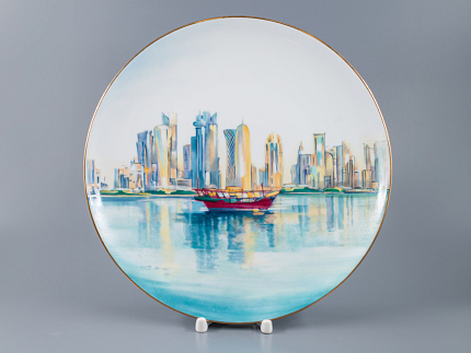 Декоративная тарелка 275 мм, форма Эллипс, Звезда Востока (Катар), арт 80.38400.00.1