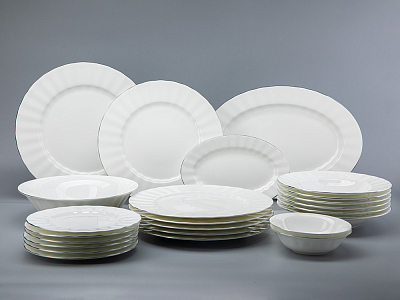 Сервиз столовый форма Нега рисунок Платиновая  лента, 6 персон 24 предмета арт. 81.30716.00.1