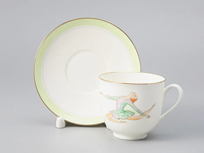 Чашка с блюдцем кофейная 180 мл., форма Ландыш, рисунок Лента арт. 81.28108.00.1, 