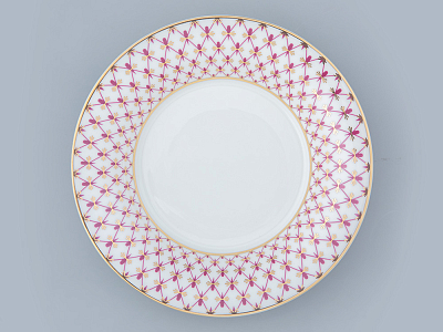 Сервиз столовый на 6 персон 24 предмета форма Юлиана рисунок Сетка-блюз 2, арт. 81.32450.00.1