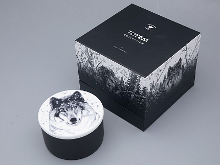 Шкатулка в подарочной упаковке, форма Идиллия, рисунок Тотем. Волк арт. 81.31593.00.1