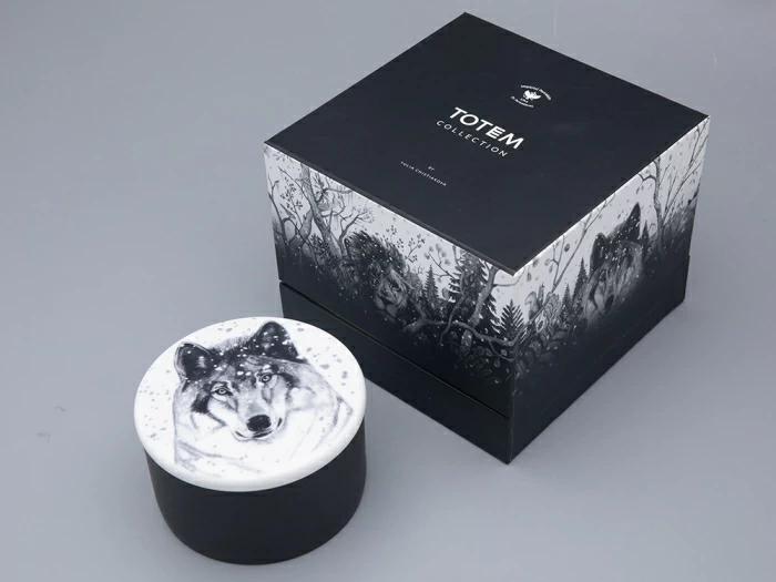 Шкатулка в подарочной упаковке, форма Идиллия, рисунок Тотем. Волк арт. 81.31593.00.1, 
