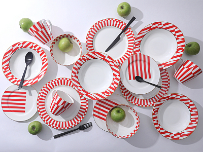 Тарелка плоская 270 мм Стандартная-2 рисунок Да и нет Красный арт. 80.44737.00.1