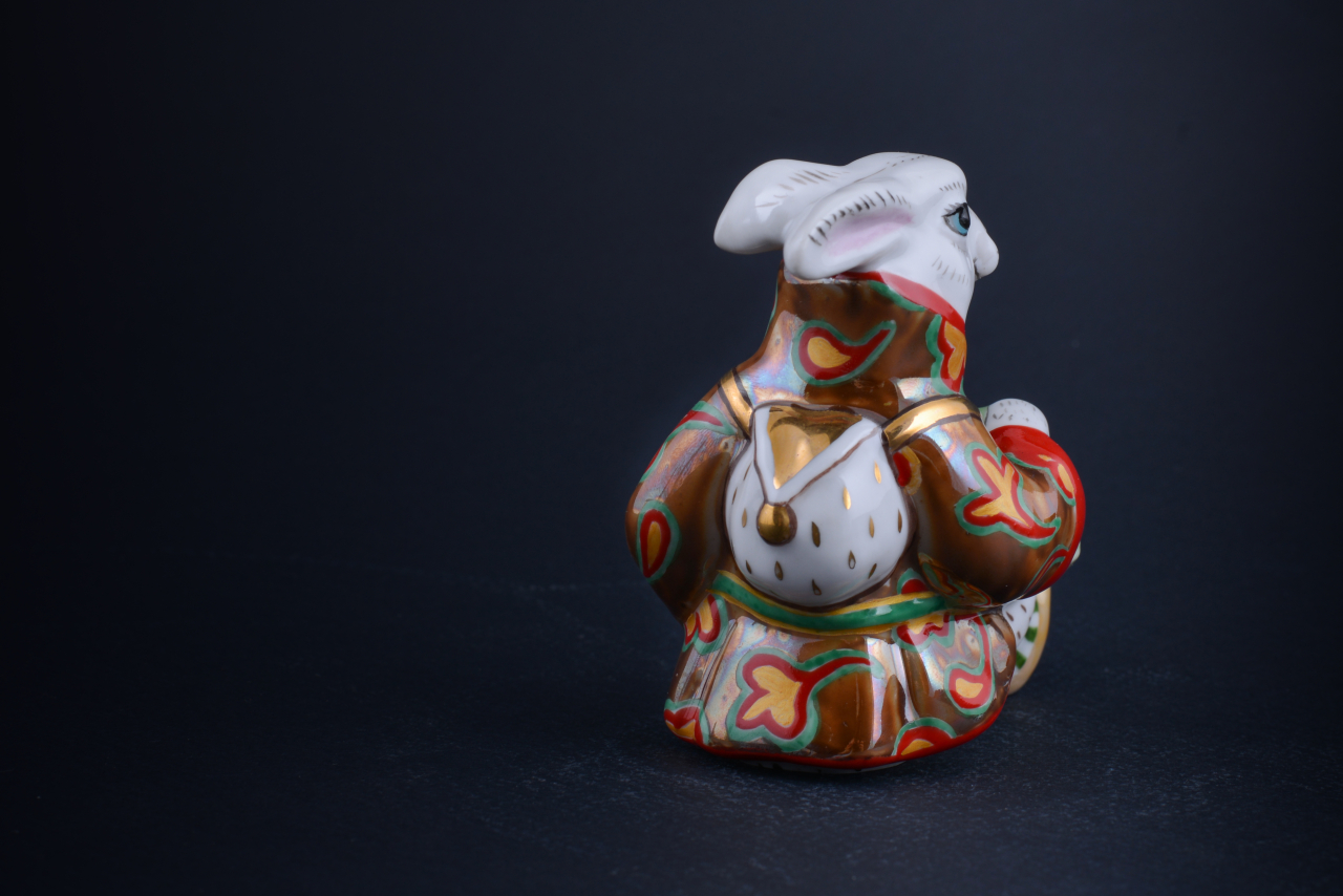 Скульптура Заяц с капустой, Зайчики. Капуста, арт 62.21239.00.1, 