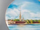 Декоративная тарелка 275 мм, форма Эллипс, Звезда Востока (Петропавловская), арт 80.38398.00.1, 