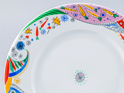 Трехпредметный комплект форма Банкетная рисунок Конфетти-2 арт. 81.25128.00.1