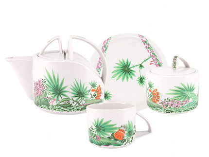 Сервиз чайный форма Баланс рисунок Джангл, 6 персон 14 предметов арт. 81.28664.00.1