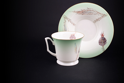 Чашка с блюдцем чайная, форма Юлия, рисунок Татьянин день арт. 41.00181.00.1