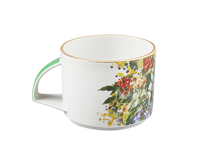 Чашка с блюдцем чайная форма Баланс рисунок Весенний букет/Spring Bouquet арт. 81.29232.00.1