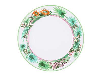 Тарелка мелкая 270 мм форма Европейская - 2 рисунок Джангл, арт. 80.99835.00.1