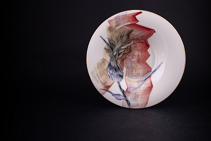 Чашка с блюдцем чайная, форма Юлия, рисунок Татьянин день арт. 41.00179.00.1