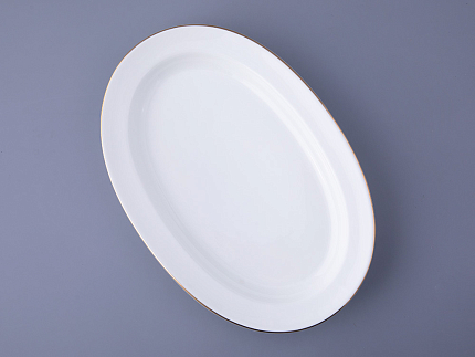 Блюдо овальное 280 мм форма Молодежная рисунок Золотой кантик арт. 80.63274.00.1