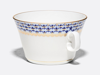 Чашка с блюдцем для бульона Молодежная Кобальтовая сетка арт. 81.13919.00.1