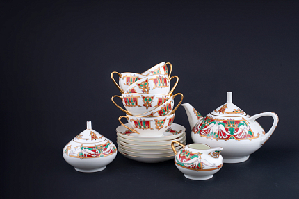 Чайный сервиз Сказочные птицы на форме Купольная, арт 61.20826.00.5