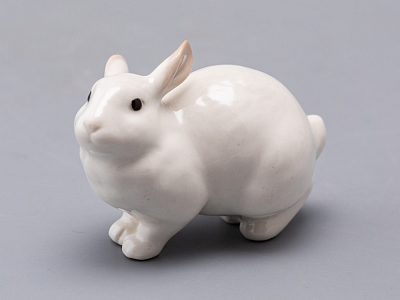 Скульптура Кролик ушастик белый арт. 82.68839.00.1