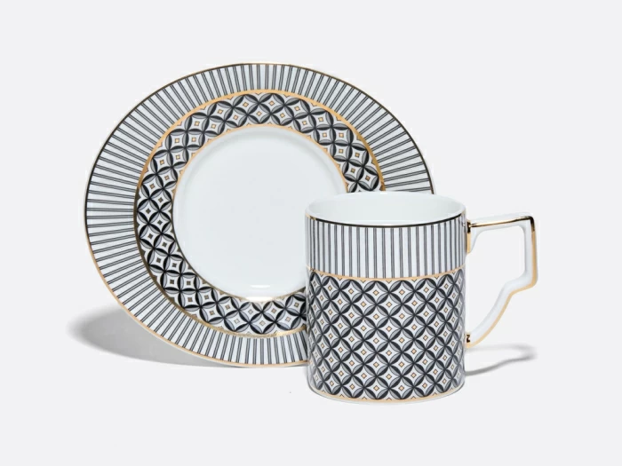 Чашка с блюдцем кофейная 150 мл, форма Элегия, рисунок Elegant, арт. 81.34914.00.1, 