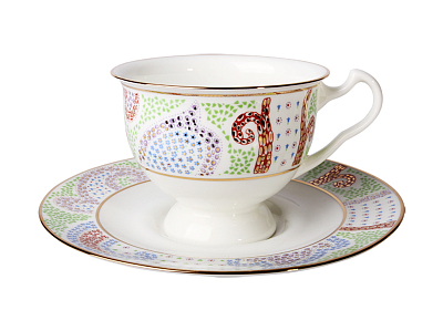 Чашка с блюдцем чайная 240 мл форма Айседора рисунок Мариенталь голубой арт. 81.18273.00.1