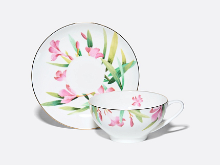 Чашка с блюдцем форма Купольная рисунок Акварель арт. 81.26635.00.1