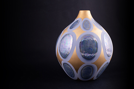 Ваза Золотая, на форме Круглая, арт 60.16363.00.1