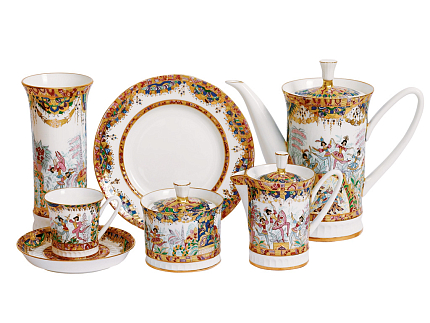 Сервиз кофейный Вертикаль Русский балет, 6 персон 22 предмета, арт. 81.14263.00.1