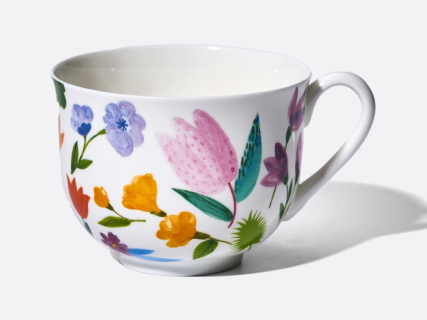 Чашка с блюдцем чайная 345 мл форма Ландыш рисунок Primavera арт. 81.30808.00.1, 