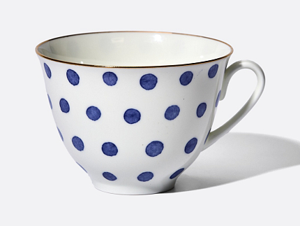 Чашка с блюдцем чайная форма Весенняя рисунок Polka dot арт. 81.28727.00.1
