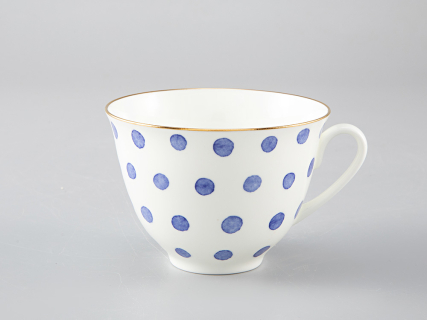 Чашка с блюдцем чайная форма Весенняя рисунок Polka dot арт. 81.28727.00.1, 