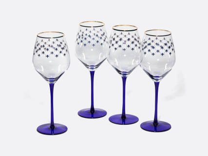 Набор (4 бокала для вина) 380 мл Кобальтовая сетка арт. 14.11001.07, 