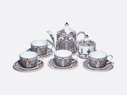 Сервиз чайный на 4 персоны 10 предметов в подарочной упаковке, форма Идиллия рисунок Барокко, арт. 81.34916.00.1, 