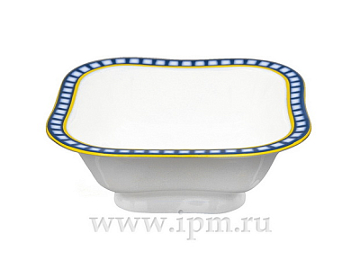 Салатник двухпорционный квадратный Молодежная Кобальтовая клетка арт. 80.03859.00.1