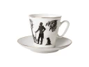 Чашка с блюдцем кофейная 80 мл.,  форма Черный кофе,  рисунок Встреча арт. 81.16746.00.1, 