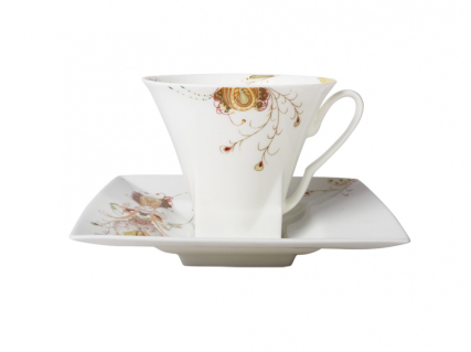 Чашка с блюдцем чайная 220 мл Петрополь Жар-Птица арт. 81.19123.00.1, 